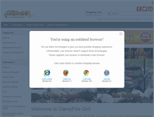 Tablet Screenshot of campfiregrill.com